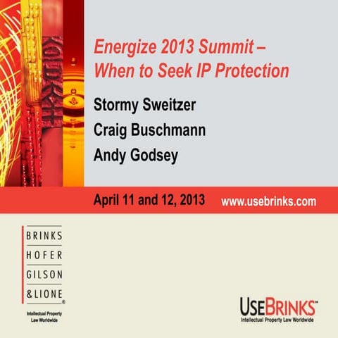 Energize 2013 Summit - IP Protection