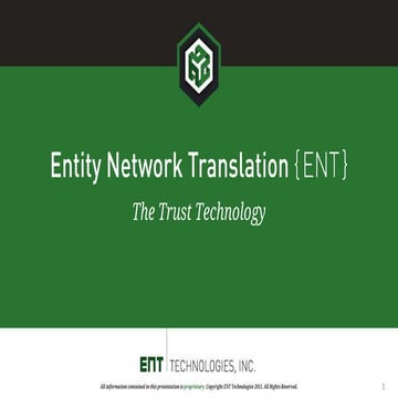 Introduction to ENT (Entity Network Translation)