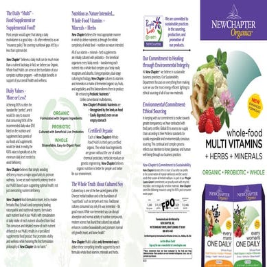 New Chapter Multivitamin Restage 2010