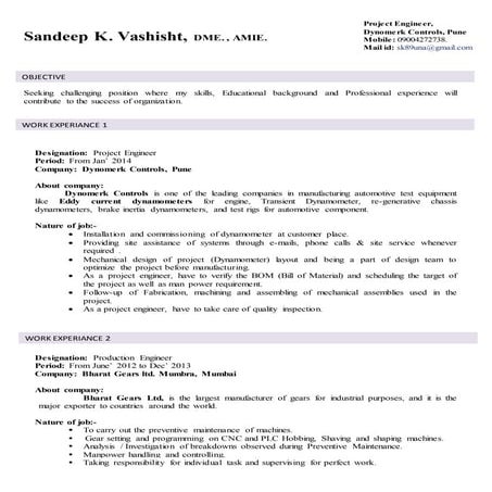 Sandeep_CV | PDF