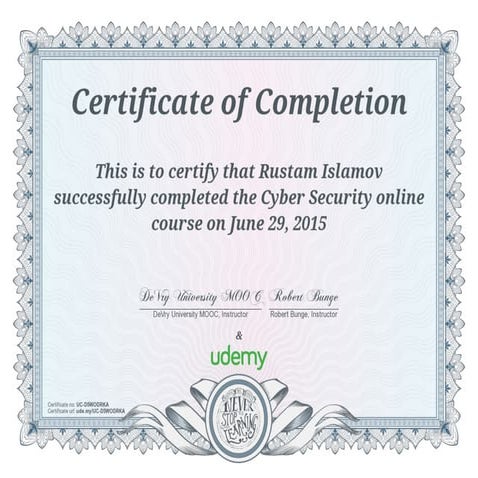 Cyber security Devry University