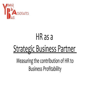 HR as a strategic business partner