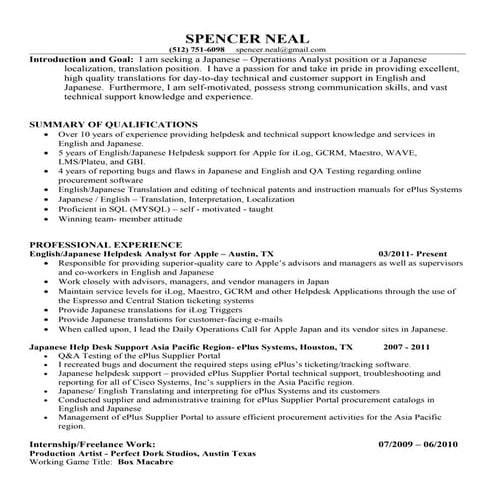 Spencer_Neal 2016 Generic Resume