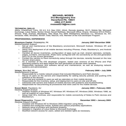 Mike Moses Resume 2015
