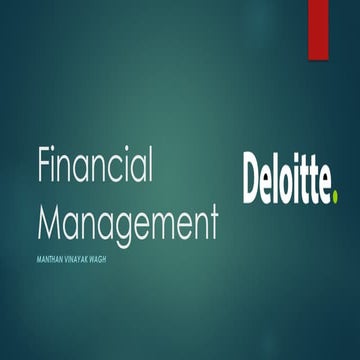 Financial management of Deloitte In 2024 | PPTX