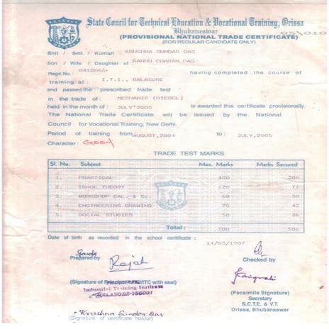 ITI provisional | PDF