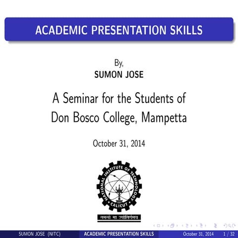 Academic Presenation Skills