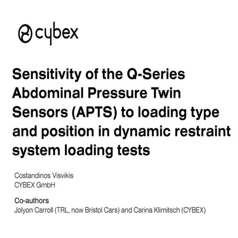 Sensitivity of the Q-Series Abdominal Pressure Twin Sensors to loading type a...