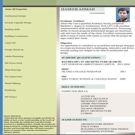 cv with portfolio set
