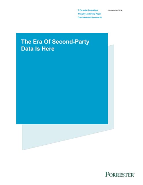 The Era Of Second-Party Data Is Here - Final