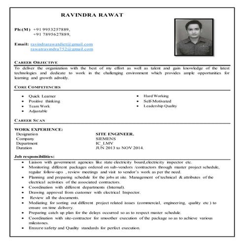 ravindra resume | PDF