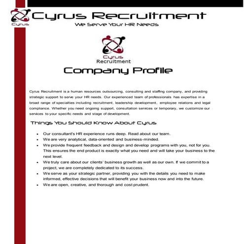 Cyrus Company Profile
