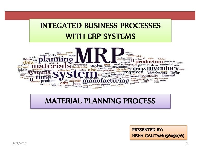 MATERIAL PLANNING PROCESS