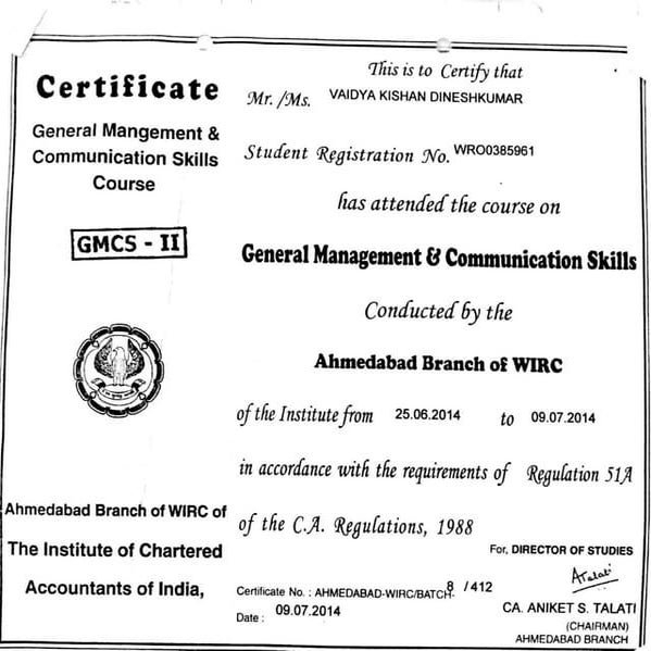 Gmcs Certificate Pdf