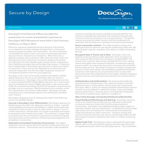 Whitepaper: Secure By Design