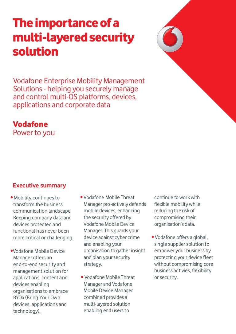 Vodafone Global Enterprise - The Importance of a MultiLayered Securit…