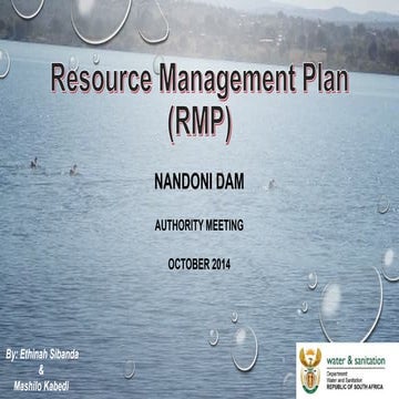 Resource Management Plan Stakeholder Meeting