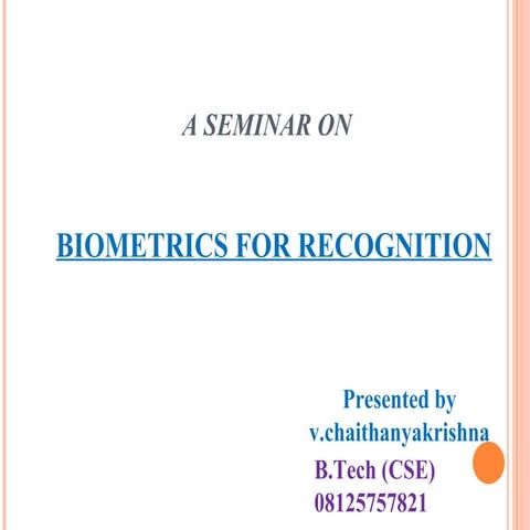A86eseminar on biometrics