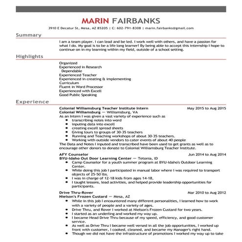 Marin Fairbanks Resume April 22 2016