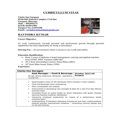 Ravindra Resume | PDF