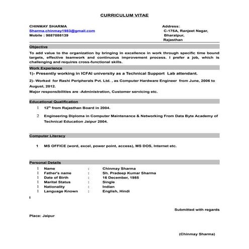 ROHIT RESUME | PDF