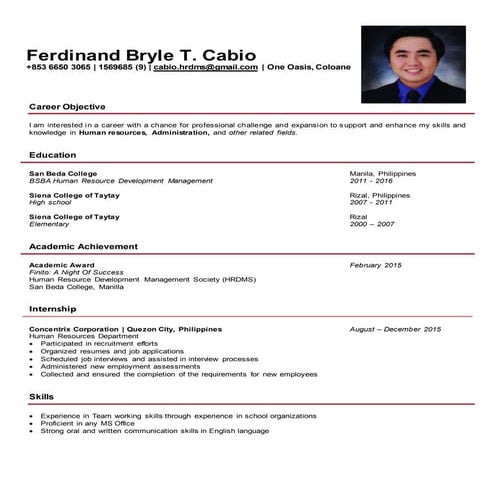 Bryle Resume | DOCX