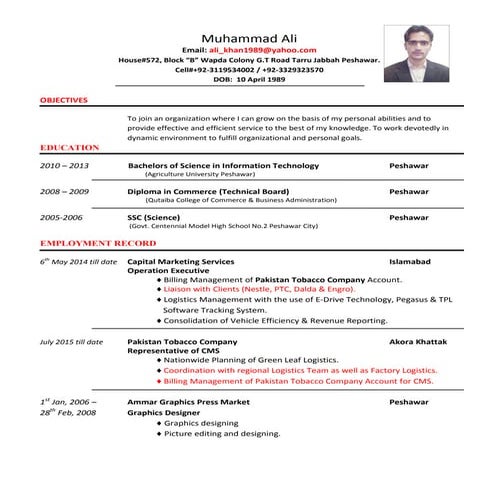 CV PDF file