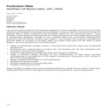 Matt Brown - CV 2016 02 Rev A