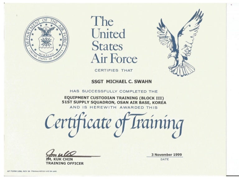 Avionics Technician Training Certificate_Osan