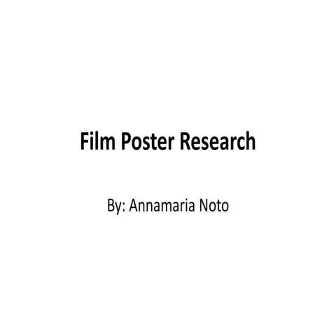 A8 film poster research