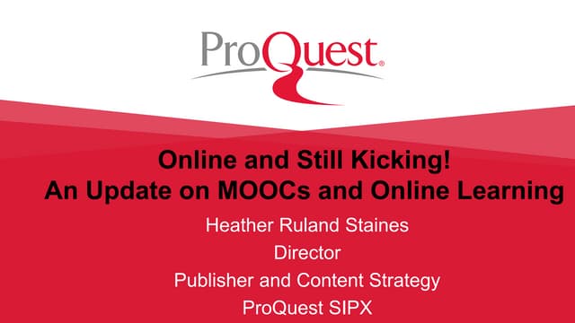 UKSG Conference 2016 Breakout Session - Online and still kicking: an update o...