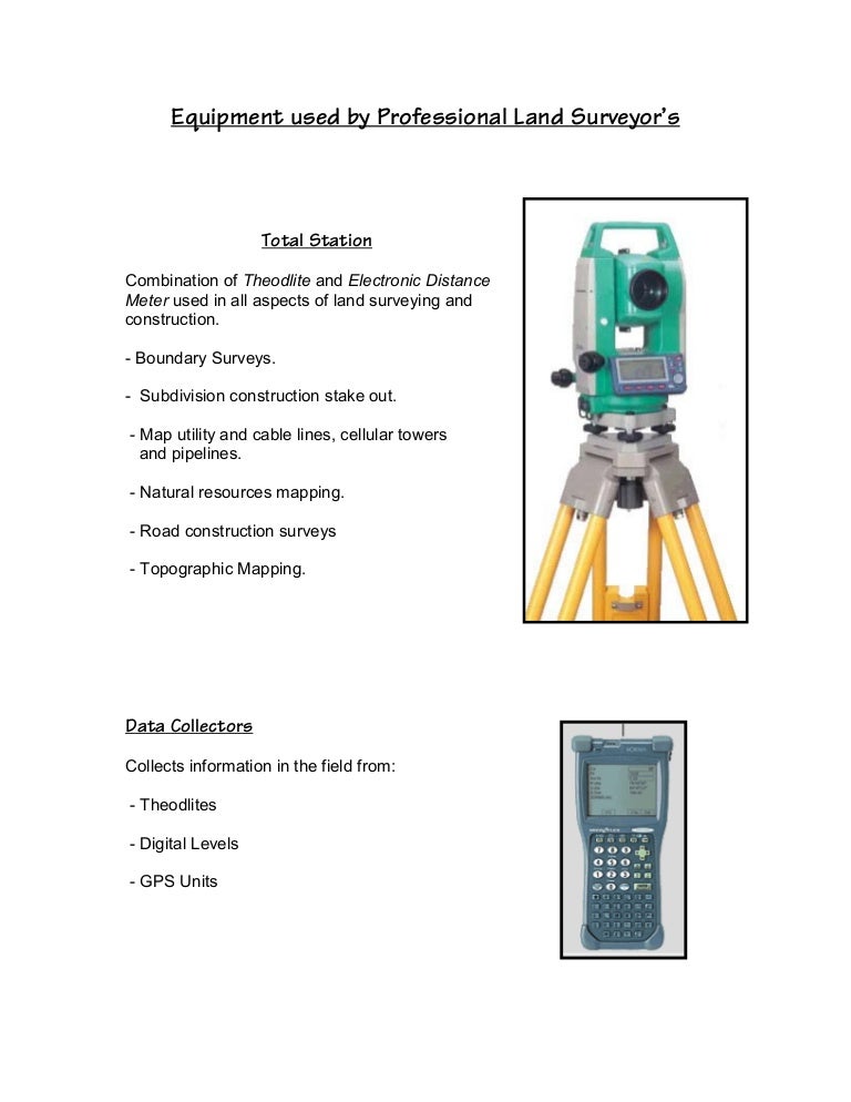 Survey instruments