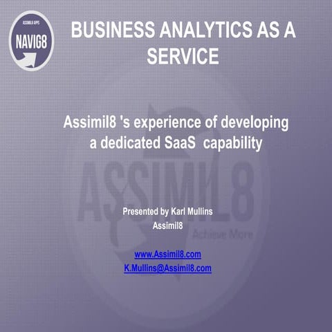 Business Analytics as a Service