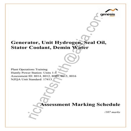 test paper - marking schedule