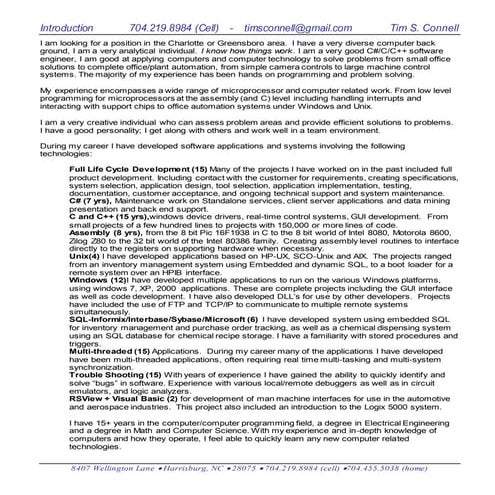 ResumeTimConnell