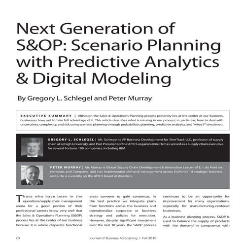 Next Generation S&OP