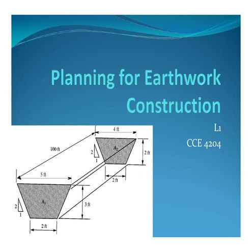 L1 Planning for Earthwork Construction