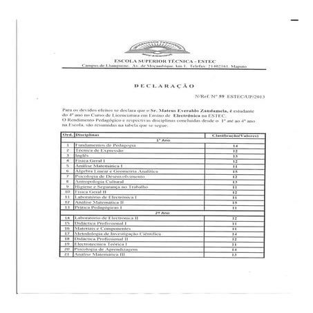 declaracao de notas | PDF