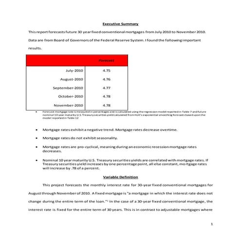 Mortgage Rates Forecast