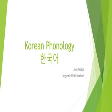 Korean Phonology