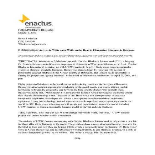 See The Future - FINAL PRESS RELEASE (1)