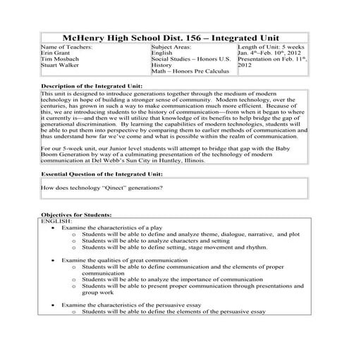 Integrated Unit_TechQinectsGens