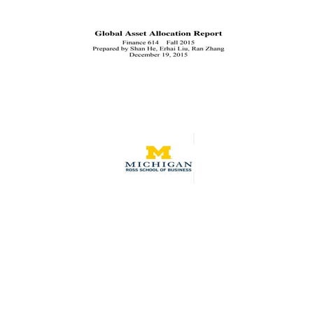 Asset Allocation Report