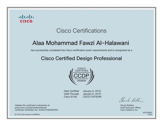 CCNP Certificate | PDF