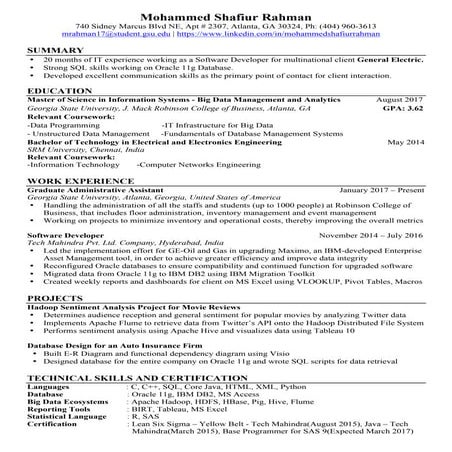 Mohammed Shafiur Rahman-Resume