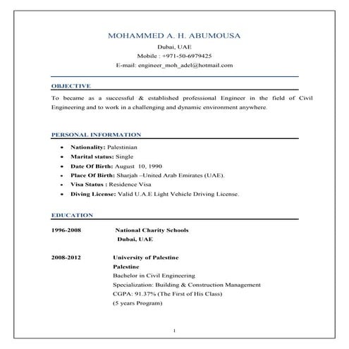 Khawaja Muhammad Mohsin Lone CV | PDF