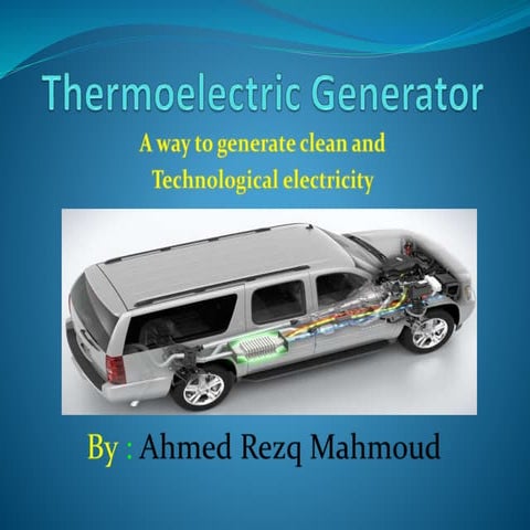 Thermoelectric Generation