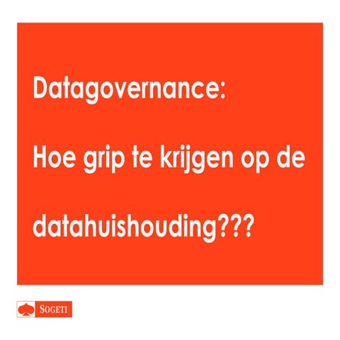 BI Symposium 2014 - Datagovernance - BI means business