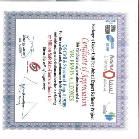 2013 Coker Proj. Cert.