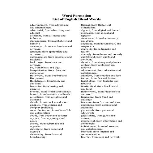Word forming proccess coinage | DOCX